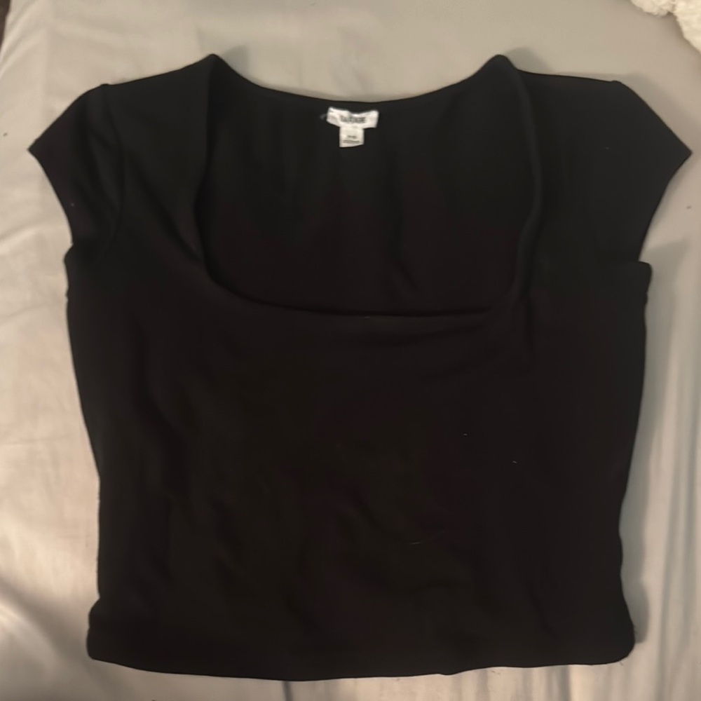 Garage Black Square Neck Blouse